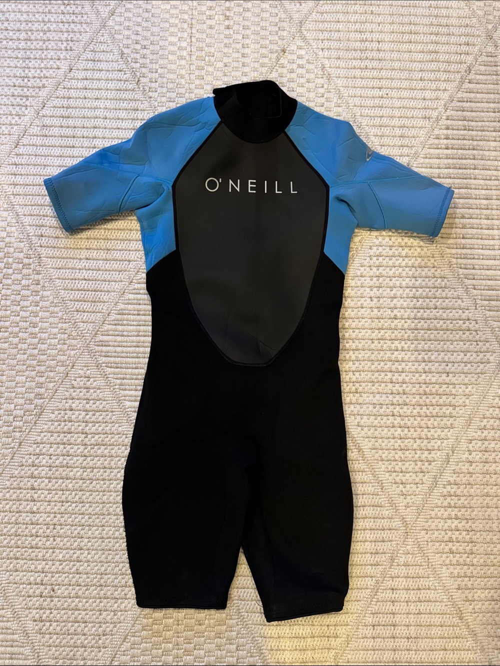 O'Neill Men’s Short Sleeve Rashguard Wetsuit - Black & Blue